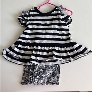 Kate Spade black/white cold shoulder shirt and okie dokie tunic bundle